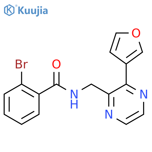 2-bromo-N-{3-(furan-3-yl)pyrazin-2-ylmethyl}benzamide structure