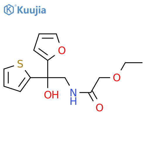 2-ethoxy-N-[2-(furan-2-yl)-2-hydroxy-2-(thiophen-2-yl)ethyl]acetamide structure