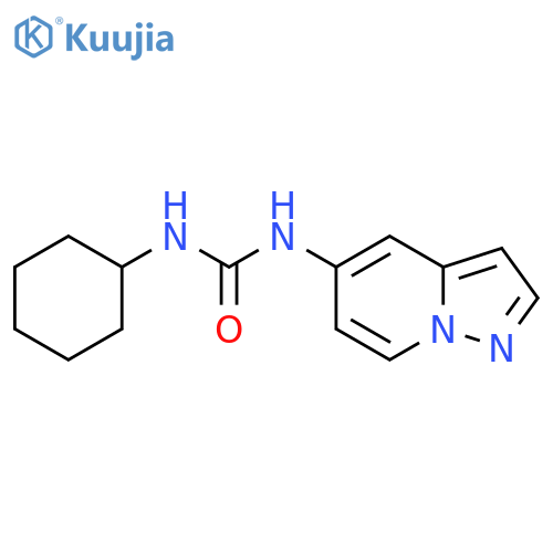 1-cyclohexyl-3-{pyrazolo[1,5-a]pyridin-5-yl}urea structure