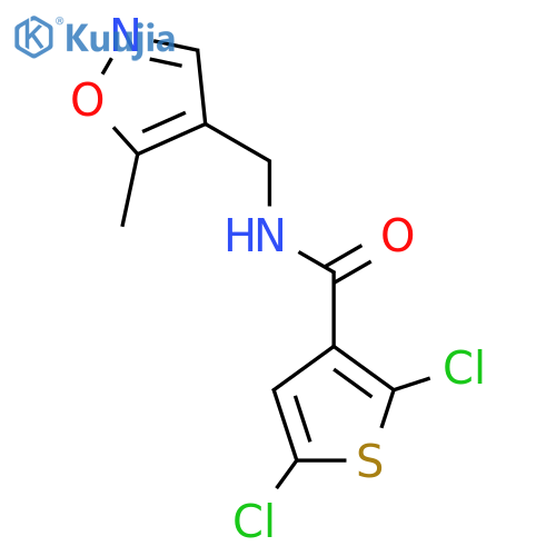 2,5-dichloro-N-(5-methyl-1,2-oxazol-4-yl)methylthiophene-3-carboxamide structure