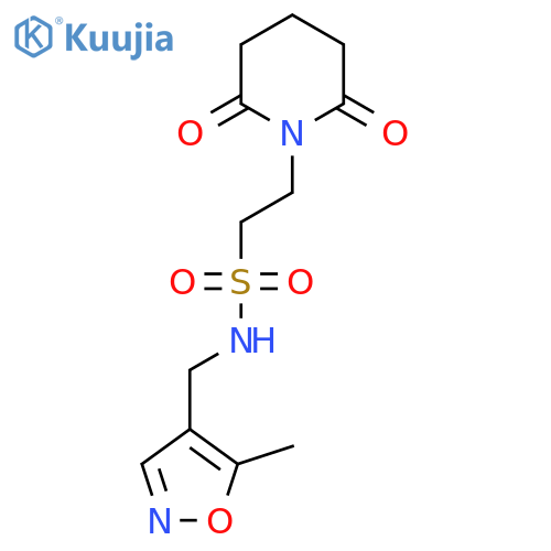 2-(2,6-dioxopiperidin-1-yl)-N-(5-methyl-1,2-oxazol-4-yl)methylethane-1-sulfonamide structure