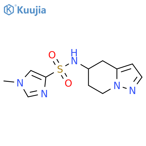 1-methyl-N-{4H,5H,6H,7H-pyrazolo1,5-apyridin-5-yl}-1H-imidazole-4-sulfonamide structure