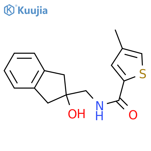 N-[(2-hydroxy-2,3-dihydro-1H-inden-2-yl)methyl]-4-methylthiophene-2-carboxamide structure