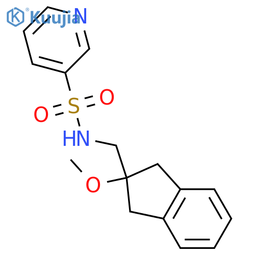 N-[(2-methoxy-2,3-dihydro-1H-inden-2-yl)methyl]pyridine-3-sulfonamide structure