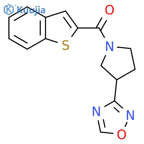3-1-(1-benzothiophene-2-carbonyl)pyrrolidin-3-yl-1,2,4-oxadiazole structure