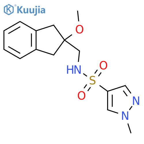 N-[(2-methoxy-2,3-dihydro-1H-inden-2-yl)methyl]-1-methyl-1H-pyrazole-4-sulfonamide structure