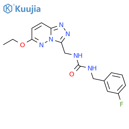 3-({6-ethoxy-1,2,4triazolo4,3-bpyridazin-3-yl}methyl)-1-(3-fluorophenyl)methylurea structure