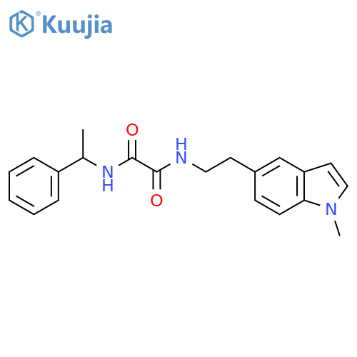 N-2-(1-methyl-1H-indol-5-yl)ethyl-N'-(1-phenylethyl)ethanediamide structure