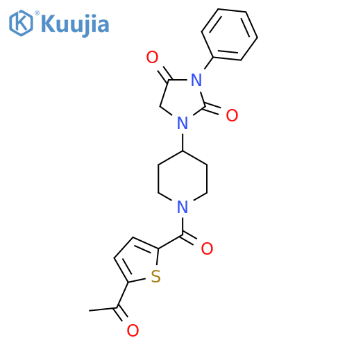 1-[1-(5-acetylthiophene-2-carbonyl)piperidin-4-yl]-3-phenylimidazolidine-2,4-dione structure