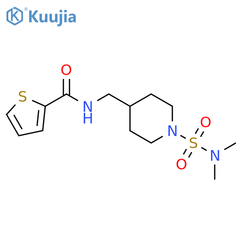 N-{[1-(dimethylsulfamoyl)piperidin-4-yl]methyl}thiophene-2-carboxamide structure