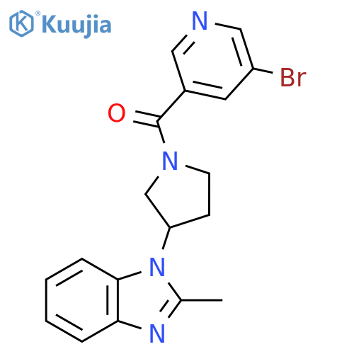 1-[1-(5-bromopyridine-3-carbonyl)pyrrolidin-3-yl]-2-methyl-1H-1,3-benzodiazole structure