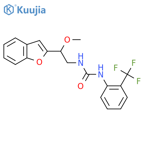 3-2-(1-benzofuran-2-yl)-2-methoxyethyl-1-2-(trifluoromethyl)phenylurea structure