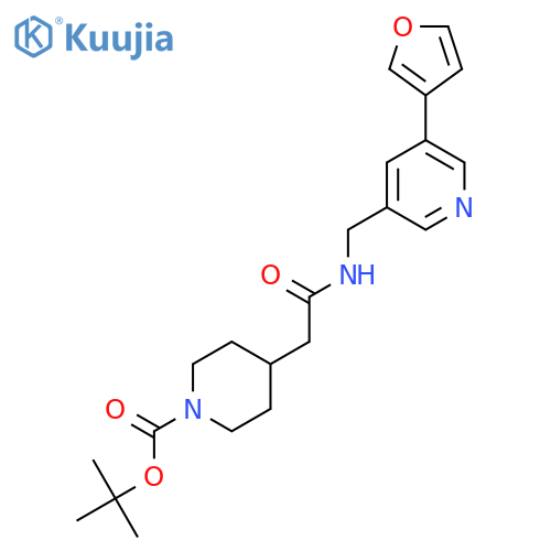 tert-butyl 4-[({[5-(furan-3-yl)pyridin-3-yl]methyl}carbamoyl)methyl]piperidine-1-carboxylate structure