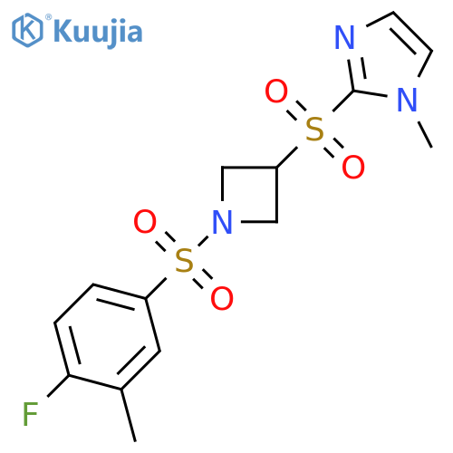 2-[1-(4-fluoro-3-methylphenyl)sulfonylazetidin-3-yl]sulfonyl-1-methylimidazole structure