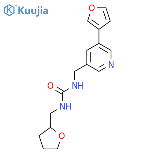 1-{5-(furan-3-yl)pyridin-3-ylmethyl}-3-(oxolan-2-yl)methylurea structure