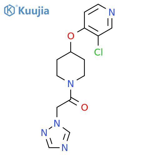 1-{4-(3-chloropyridin-4-yl)oxypiperidin-1-yl}-2-(1H-1,2,4-triazol-1-yl)ethan-1-one structure