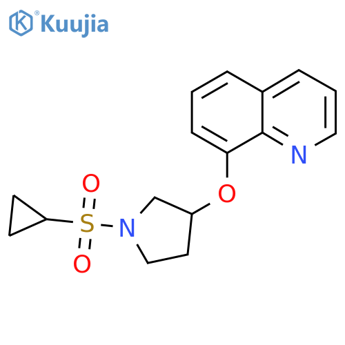 8-((1-(Cyclopropylsulfonyl)pyrrolidin-3-yl)oxy)quinoline structure