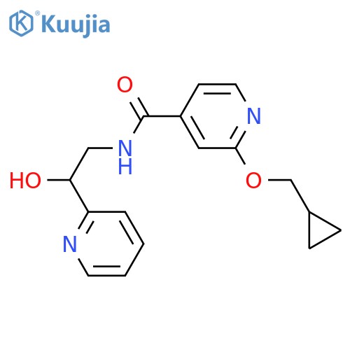 2-(cyclopropylmethoxy)-N-(2-hydroxy-2-pyridin-2-ylethyl)pyridine-4-carboxamide structure