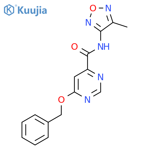 6-(benzyloxy)-N-(4-methyl-1,2,5-oxadiazol-3-yl)pyrimidine-4-carboxamide structure