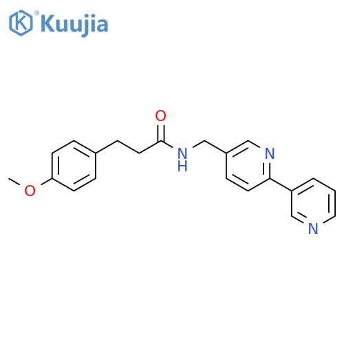 N-({[2,3'-bipyridine]-5-yl}methyl)-3-(4-methoxyphenyl)propanamide structure