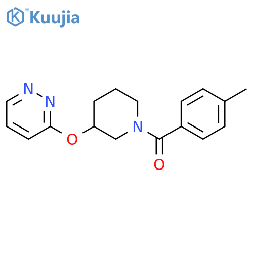 3-{[1-(4-methylbenzoyl)piperidin-3-yl]oxy}pyridazine structure
