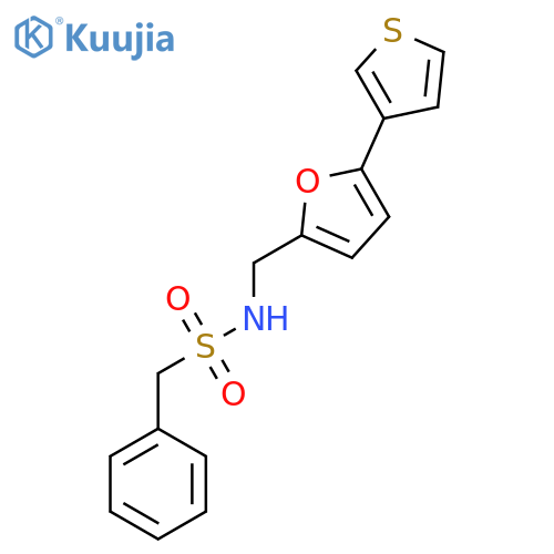1-phenyl-N-{5-(thiophen-3-yl)furan-2-ylmethyl}methanesulfonamide structure