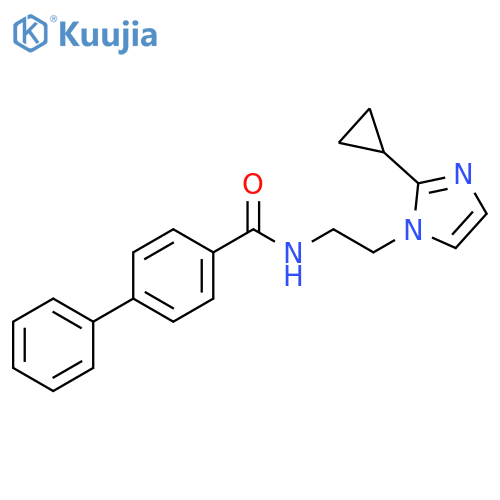 N-[2-(2-cyclopropyl-1H-imidazol-1-yl)ethyl]-[1,1'-biphenyl]-4-carboxamide structure