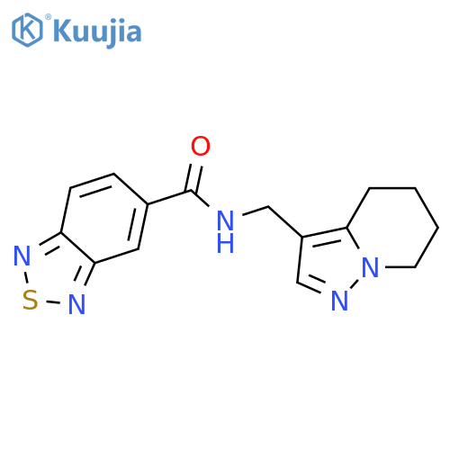 N-({4H,5H,6H,7H-pyrazolo[1,5-a]pyridin-3-yl}methyl)-2,1,3-benzothiadiazole-5-carboxamide structure