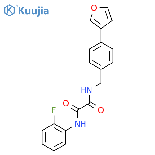 N-(2-fluorophenyl)-N'-{4-(furan-3-yl)phenylmethyl}ethanediamide structure
