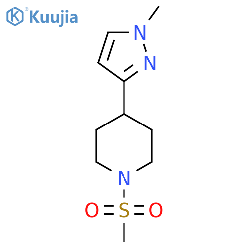 1-methanesulfonyl-4-(1-methyl-1H-pyrazol-3-yl)piperidine structure