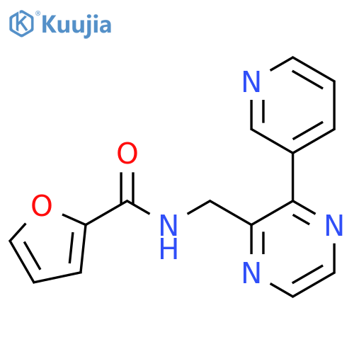 N-{3-(pyridin-3-yl)pyrazin-2-ylmethyl}furan-2-carboxamide structure