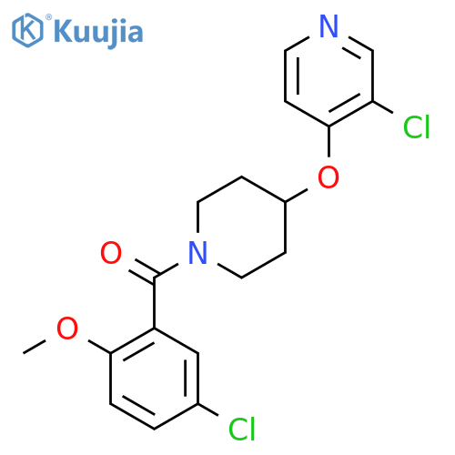 3-chloro-4-{1-(5-chloro-2-methoxybenzoyl)piperidin-4-yloxy}pyridine structure