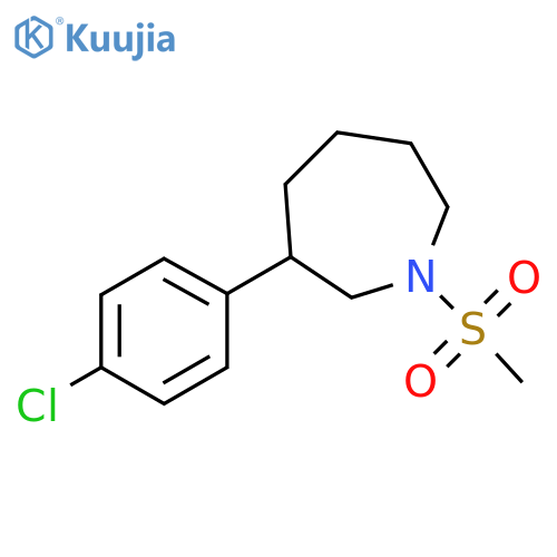 3-(4-chlorophenyl)-1-methylsulfonylazepane structure