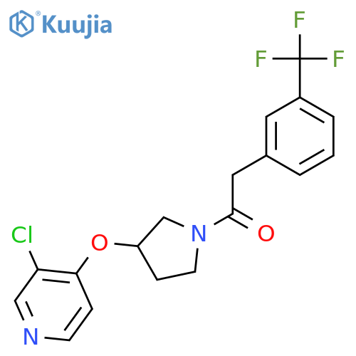 1-{3-[(3-Chloropyridin-4-yl)oxy]pyrrolidin-1-yl}-2-[3-(trifluoromethyl)phenyl]ethan-1-one structure