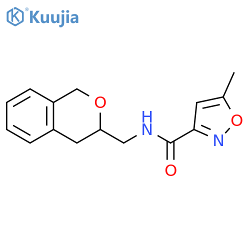 N-[(3,4-dihydro-1H-2-benzopyran-3-yl)methyl]-5-methyl-1,2-oxazole-3-carboxamide structure