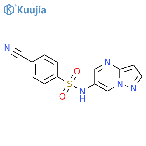4-cyano-N-{pyrazolo[1,5-a]pyrimidin-6-yl}benzene-1-sulfonamide structure