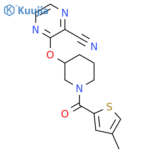 3-{[1-(4-methylthiophene-2-carbonyl)piperidin-3-yl]oxy}pyrazine-2-carbonitrile structure