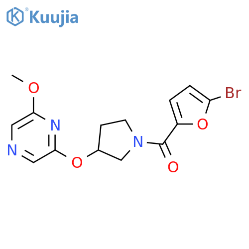 2-{[1-(5-bromofuran-2-carbonyl)pyrrolidin-3-yl]oxy}-6-methoxypyrazine structure