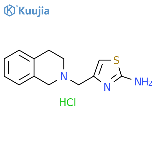 4-(1,2,3,4-tetrahydroisoquinolin-2-yl)methyl-1,3-thiazol-2-amine dihydrochloride structure