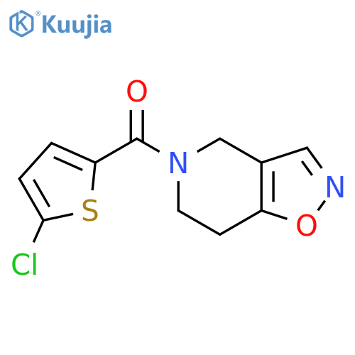 (5-chlorothiophen-2-yl)-(6,7-dihydro-4H-[1,2]oxazolo[4,5-c]pyridin-5-yl)methanone structure