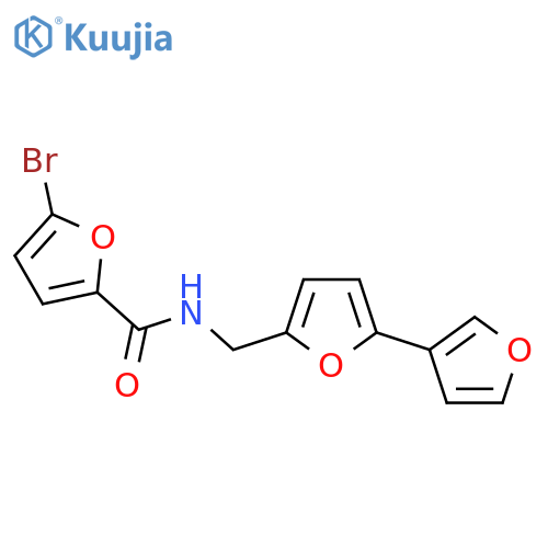 N-({[2,3'-bifuran]-5-yl}methyl)-5-bromofuran-2-carboxamide structure