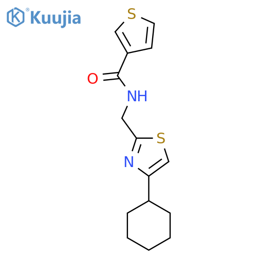 N-(4-cyclohexyl-1,3-thiazol-2-yl)methylthiophene-3-carboxamide structure