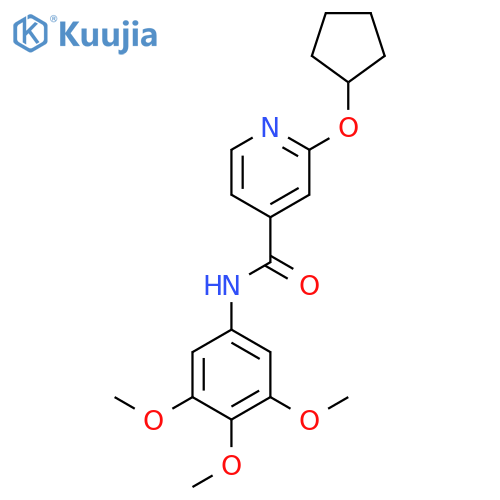2-(cyclopentyloxy)-N-(3,4,5-trimethoxyphenyl)isonicotinamide structure