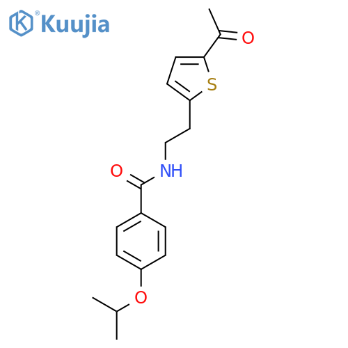 N-[2-(5-acetylthiophen-2-yl)ethyl]-4-(propan-2-yloxy)benzamide structure