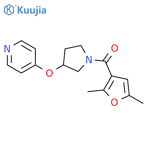(2,5-dimethylfuran-3-yl)-(3-pyridin-4-yloxypyrrolidin-1-yl)methanone structure