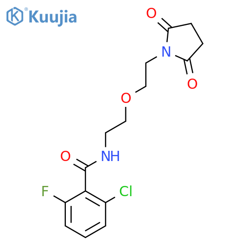 2-chloro-N-{2-2-(2,5-dioxopyrrolidin-1-yl)ethoxyethyl}-6-fluorobenzamide structure