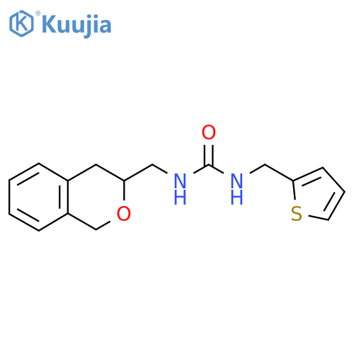 1-[(3,4-dihydro-1H-2-benzopyran-3-yl)methyl]-3-[(thiophen-2-yl)methyl]urea structure