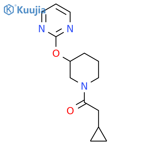 2-cyclopropyl-1-[3-(pyrimidin-2-yloxy)piperidin-1-yl]ethan-1-one structure