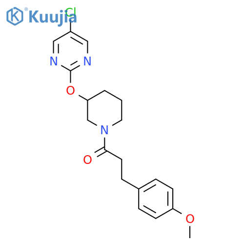 1-{3-(5-chloropyrimidin-2-yl)oxypiperidin-1-yl}-3-(4-methoxyphenyl)propan-1-one structure
