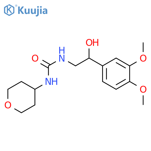 3-[2-(3,4-dimethoxyphenyl)-2-hydroxyethyl]-1-(oxan-4-yl)urea structure